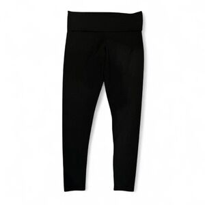 PINK Victoria's Secret Black Fold Over Pull-On Leggings